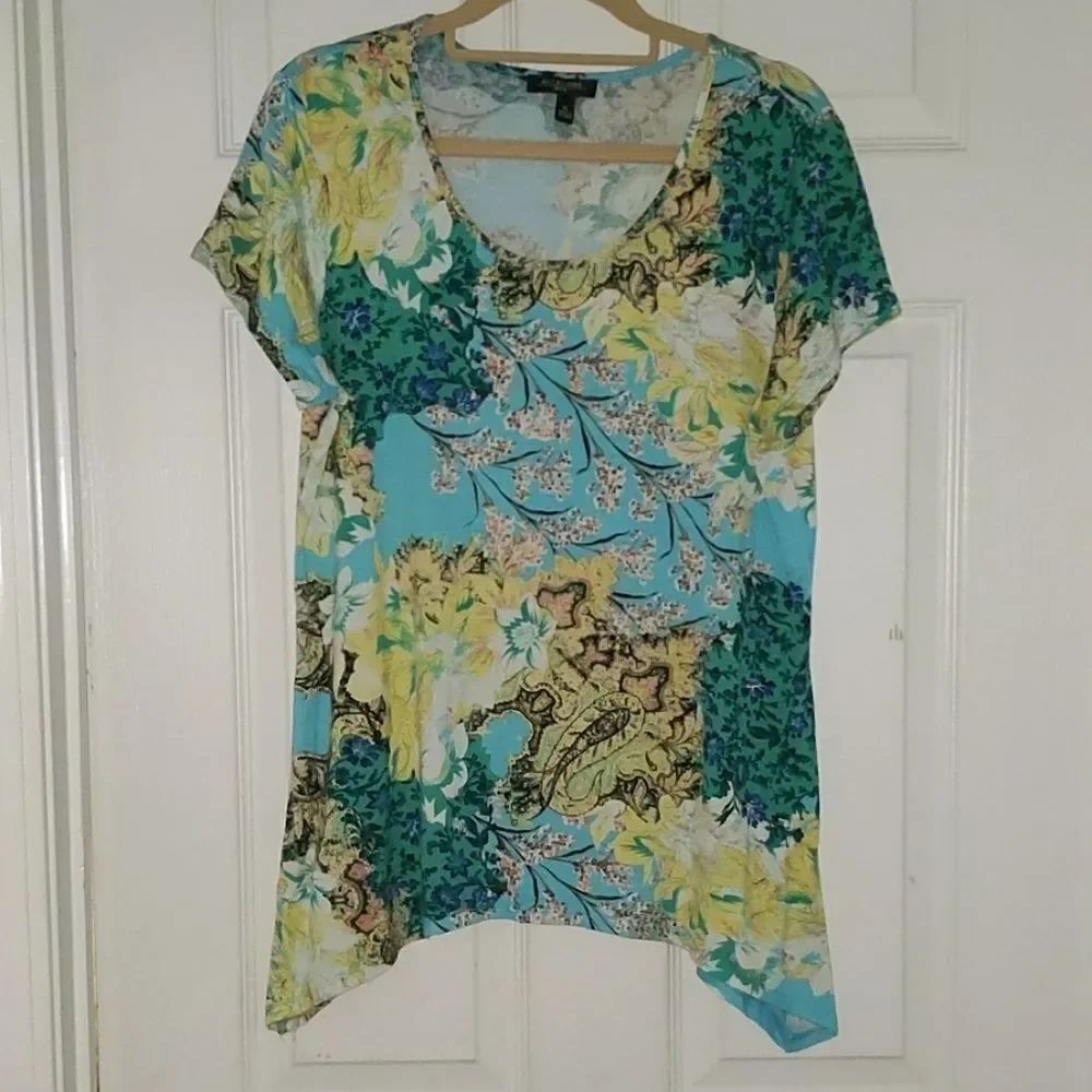 Notations petite printed top Sz PL